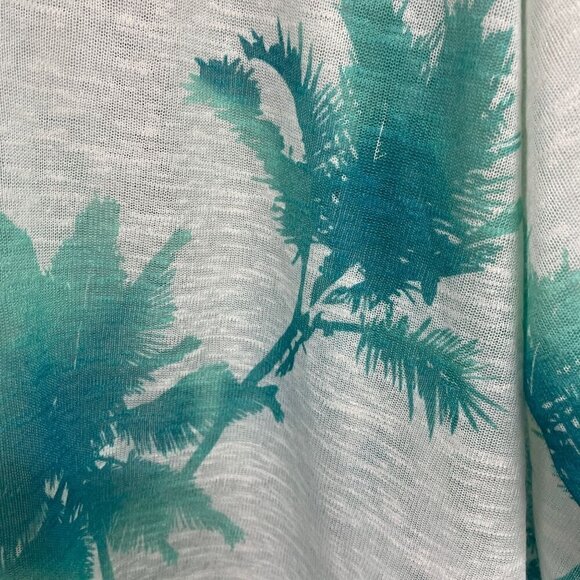 Maurices Women's Long Sleeve Palm Tree Print Top Size 3 Beach Cruise - Picture 3 of 5